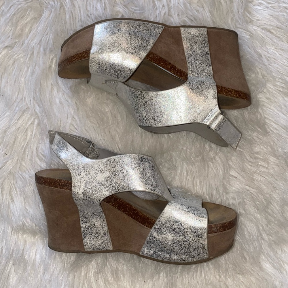Silver wedges size 8.5
